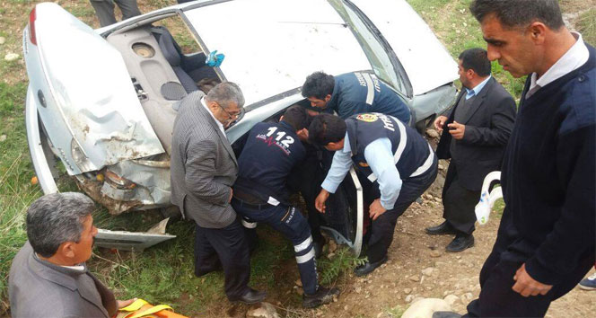 Adıyaman'da otomobil şarampole yuvarlandı: 7 yaralı