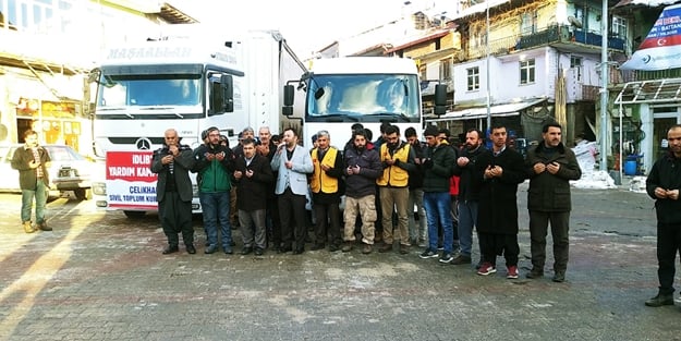 Adıyaman'dan İdlib'e 3 tır yardım!