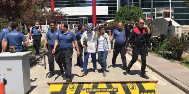 Adliye çıkışı ortalık karıştı