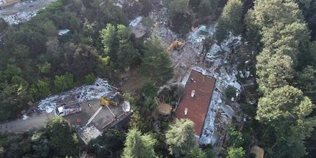 Adnan Oktar'ın villası tamamen yıkıldı