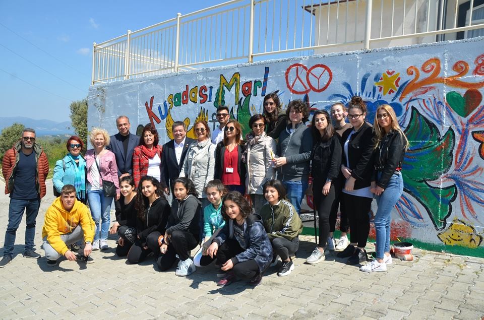 ADÜ Turizm Fakültesi duvarlarinda kardeş şehir Marl izleri 