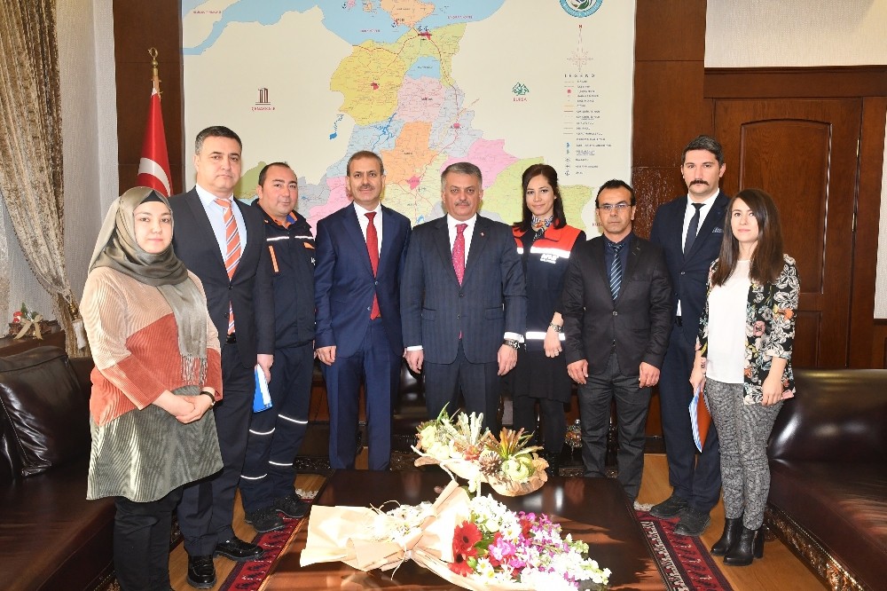 AFAD ekibi Balıkesir Valisi Ersin Yazıcı’yı ziyaret etti 