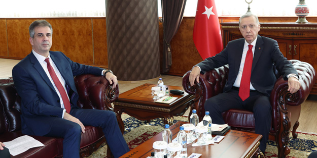 AFAD'da önemli görüşme! Cumhurbaşkanı Erdoğan İsrail Dışişleri Bakanı'nı kabul etti