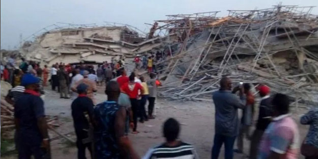 Afrika ülkesinde 8 katlı bina çöktü! Çok sayıda ölü var