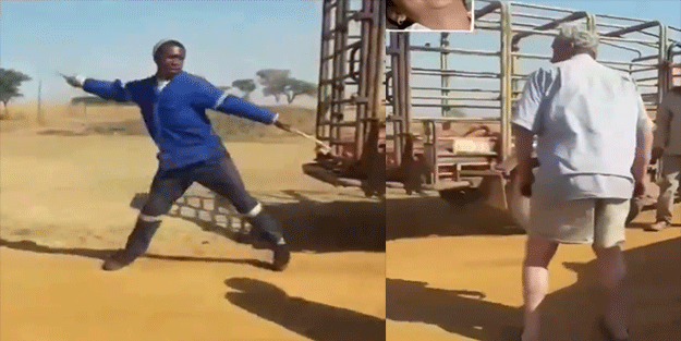 Afrika’da bu kez kırbaç el değiştirdi! Afrika sömürgeci batıyı kırbaç ile böyle kovaladı.