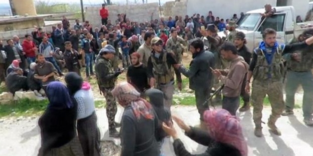 Afrin köylerinde sıcak karşılama