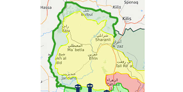 Afrin'de 'hilal' tamamlandı