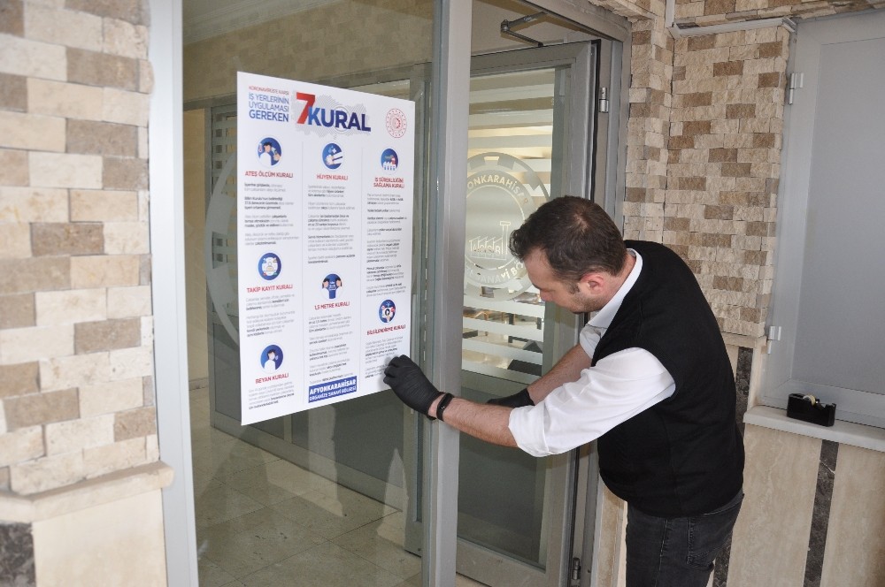 Afyonkarahisar OSB’de korona virüse karşı farkındalık çalışması 