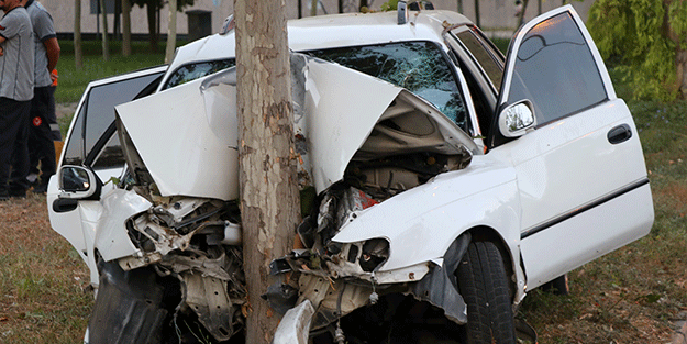 Ağaca çarptı hayatını kaybetti