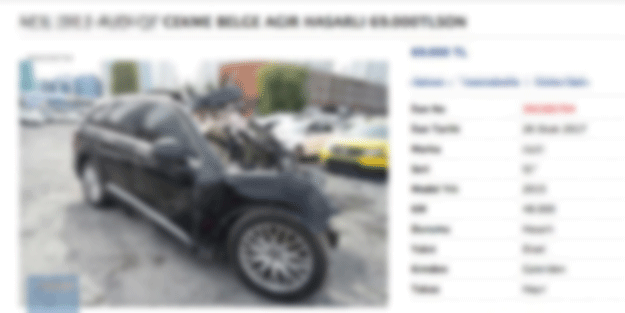 Aracın yarısını sadece 'hasarlı' diyerek satıyorlar