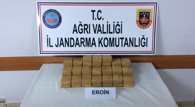 Ağrı’da 27 kilogram eroin ele geçirildi