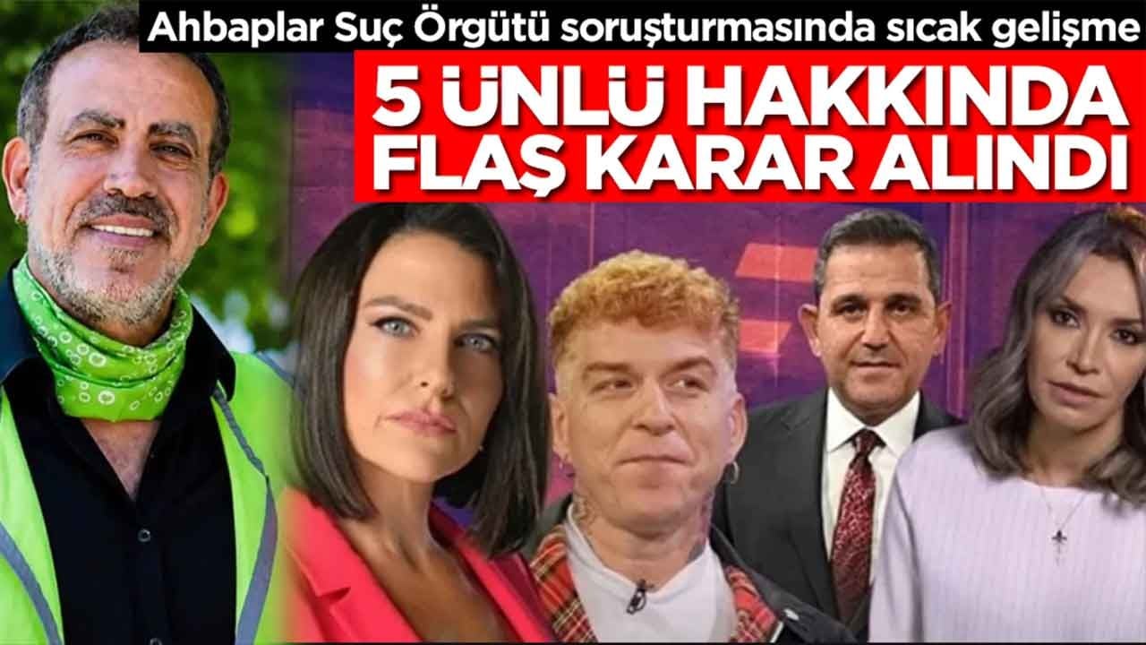 Ahbaplar Suç Örgütü soruşturmasında sıcak gelişme: Ece Üner, Fatih Portakal, Gökhan Özoğuz