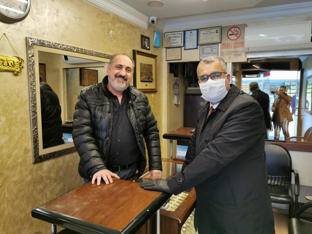 Ahlatcı’dan esnaf turu 