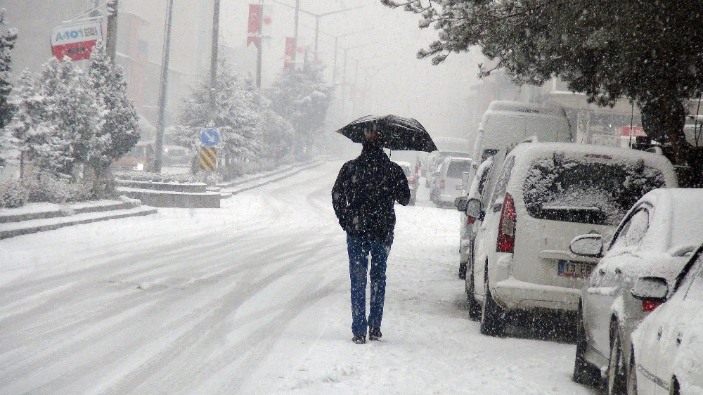 Ahlat’ta Yoğun Kar Yağışı 
