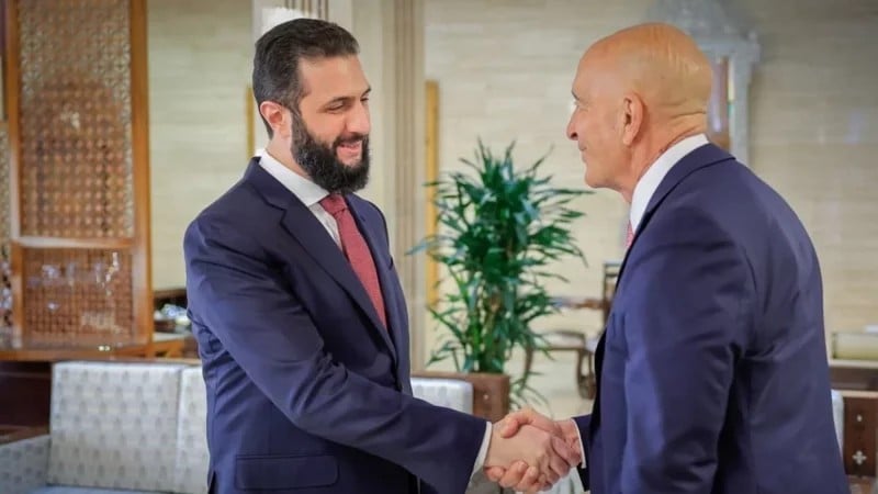 Ahmed Şara, ABD'nin Suriye Özel Temsilcisi Barrack'ı Şam'da kabul etti