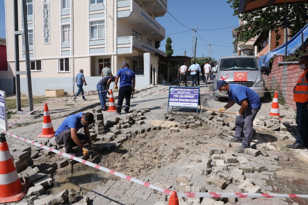 Ahmediye’nin her sokağında yaza hazırlık çalışması 
