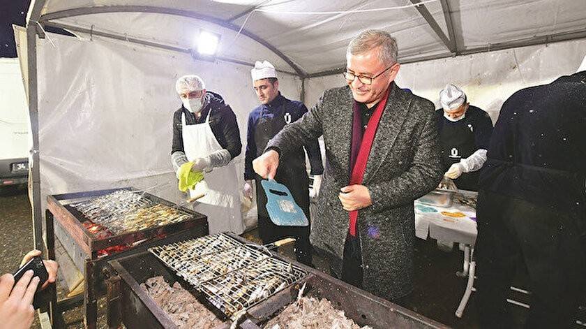 Ajanla değil karla mücadele ekipleriyle balık ziyafeti