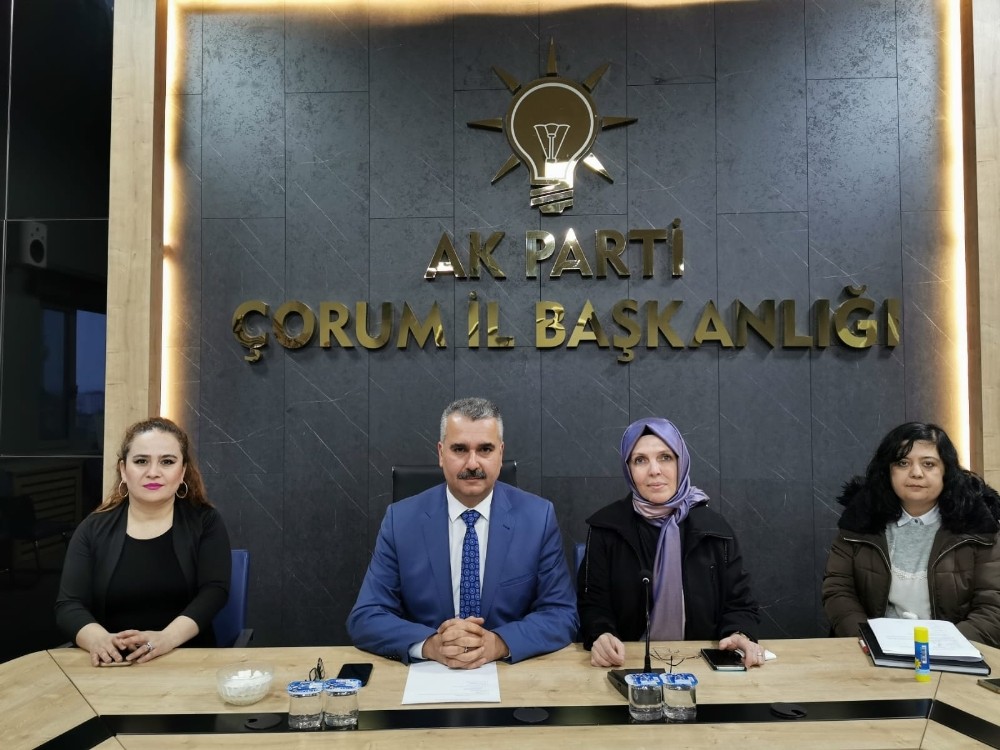 AK Parti Çorum İl Başkanı Yusuf Ahlatcı; 
