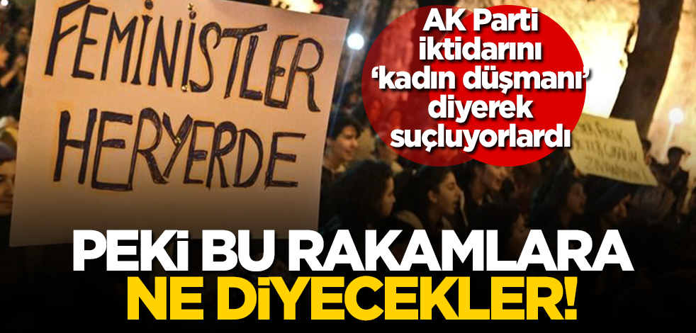AK Parti iktidarını ‘kadın düşmanı’ olarak suçluyorlardı! Peki bu rakamlara ne diyecekler!