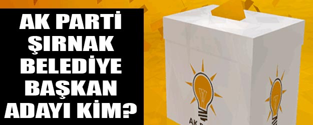 AK Parti Şırnak belediye başkan adayı
