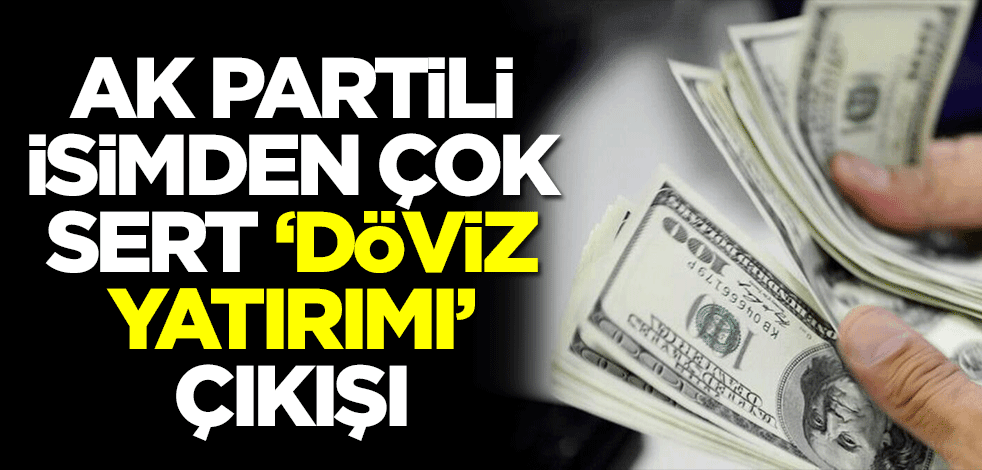 AK Partili isimden çok sert dolar yatırımı çıkışı