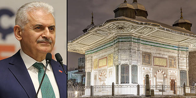 Binali Yıldırım'dan tarihi çeşme mesajı