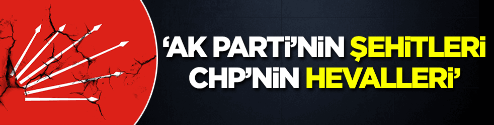 'Ak Parti'nin şehitleri, CHP'nin hevalleri'