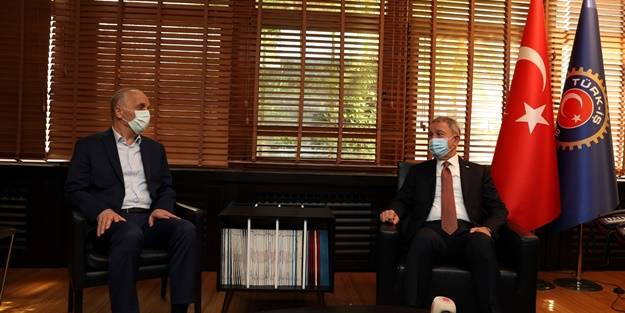 Akar, TÜRK-İŞ Genel Başkanı Ergün Atalay’ı ziyaret etti