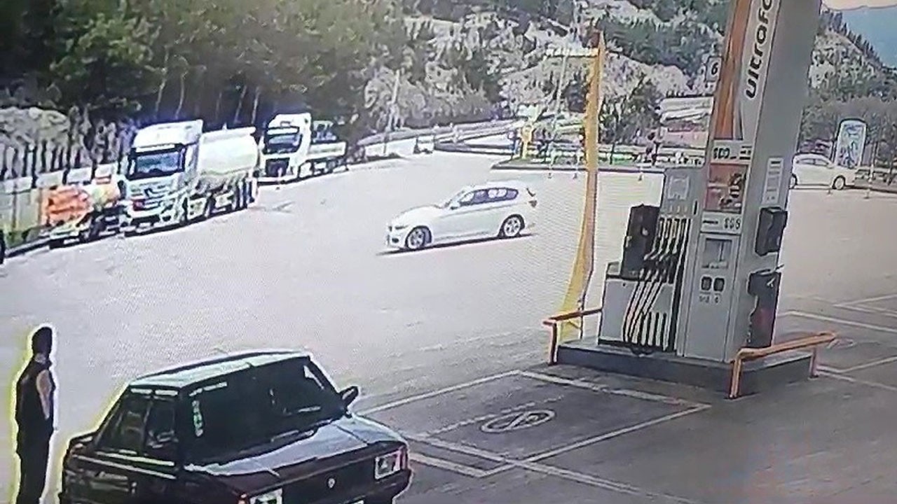 Akaryakıt istasyonunda drift attı, cezayı yedi