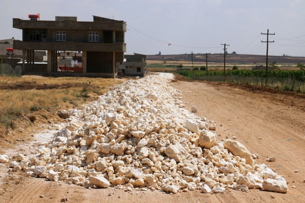 Akçakale - Suruç çevre yolu stabilize çalışmaları başladı 