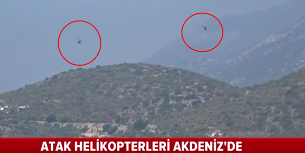 Akdeniz'de sular giderek ısınıyor! ATAK helikopterleri Meis Adası'nın karşısında uçtu