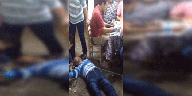 Akıl almaz kare! Ayaklarının dibinde… Hiç biri umursamadı bile