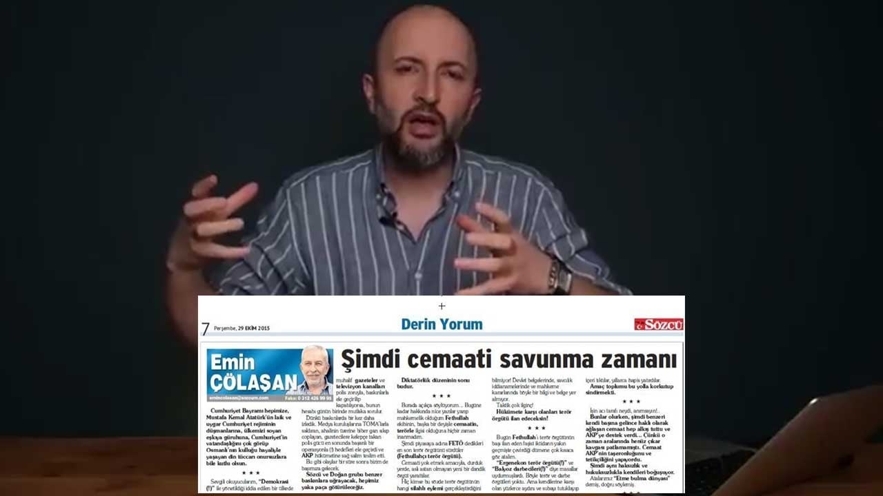 Akıllara 'Şimdi cemaati savunma zamanı' diyen Emin Çölaşan geldi! Firari FETÖ'cüden Kemalistlerle işbirliği itirafı