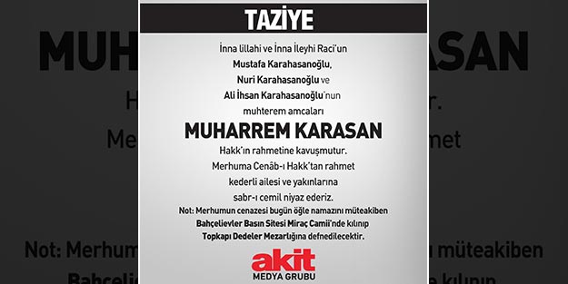 Akit ailesinin acı günü