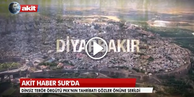 Akit TV PKK'lı hainlerin Sur tahribatını görüntüledi