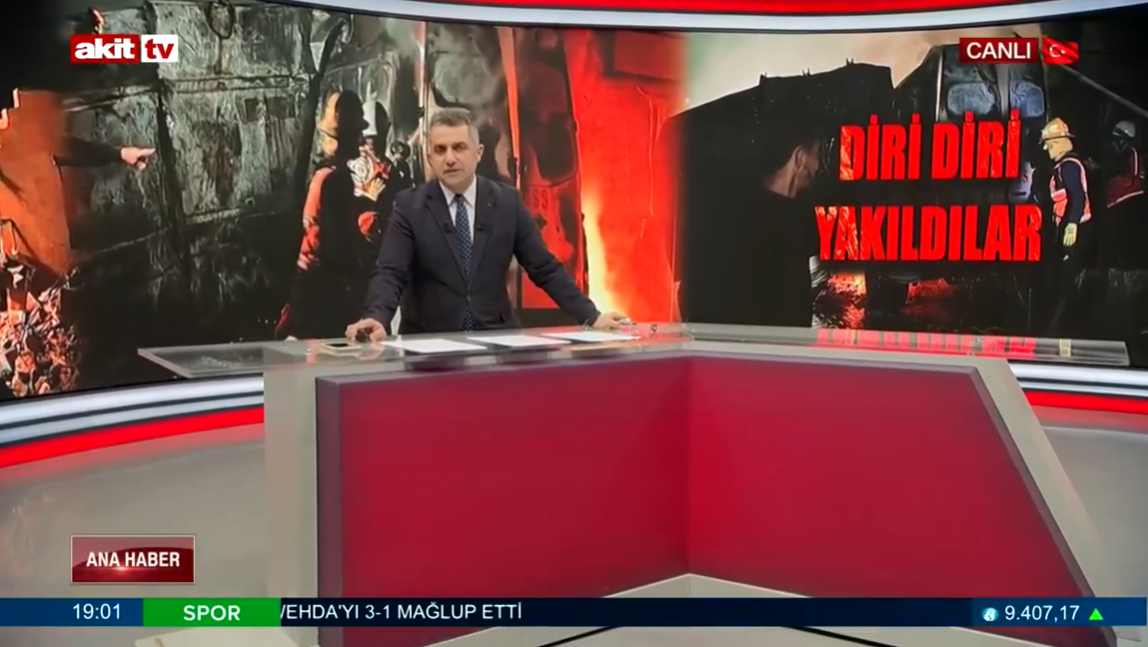 Akit TV, şehitler için ekranını kararttı