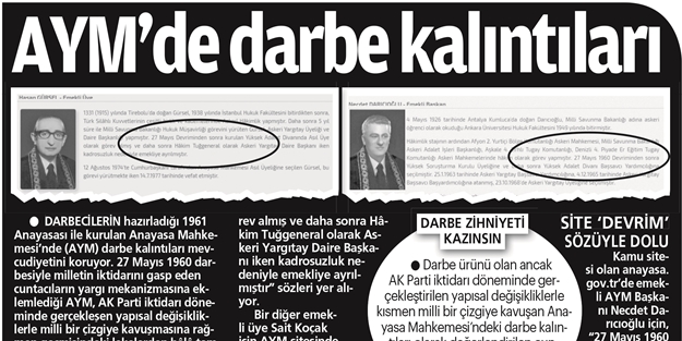 Akit yazdı, AYM darbe izlerini sildi