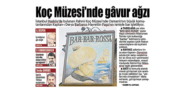 Akit yazdı, o tabela indi