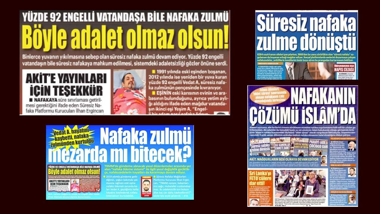 Akit’in haberleri ses getirdi! Süresiz nafaka zulmü bitiyor