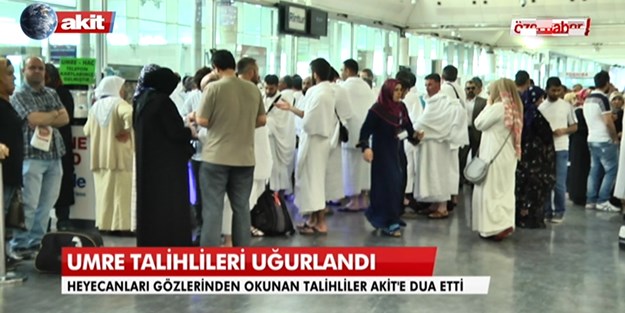Akit'in Umre nasiplileri Kutsal Topraklara uğurlandı