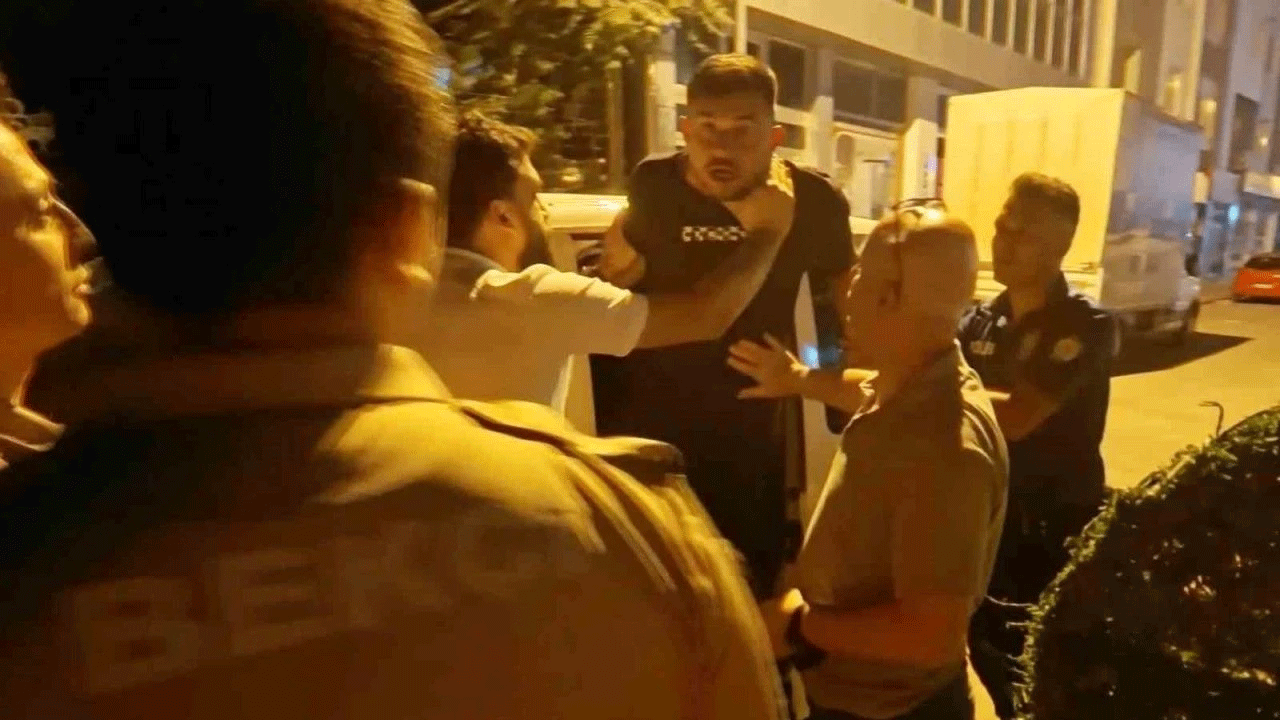 Aksaray’da bıçaklı kavga! Bekçiler kısa sürede yakaladı