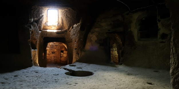 Aksaray'da gizemli yeraltı şehri görüntülendi
