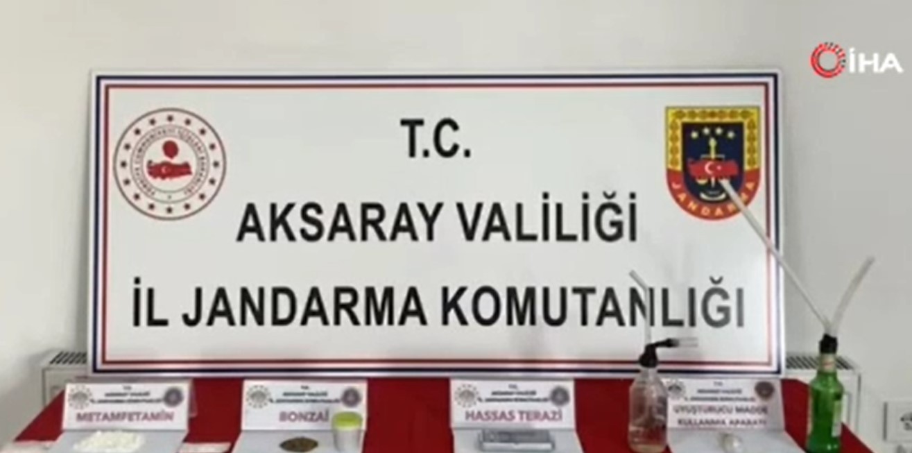 Aksaray'da jandarmadan uyuşturucu operasyonu: 2 gözaltı, 1 tutuklama