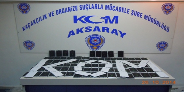 Aksaray’da kaçak cep telefonu operasyonu