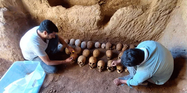 Aksaray'da kaçak kazı yapan 4 şüpheli suçüstü yakalandı