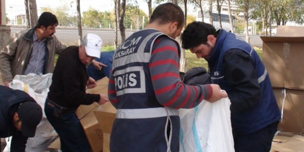 Aksaray'da kaçak sigara operasyonu