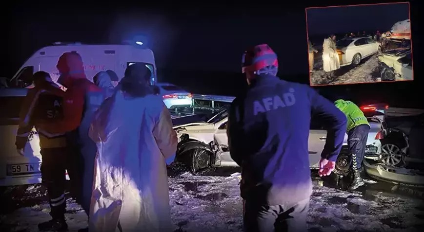 Aksaray’da korkunç kaza! 12 araç birbirine girdi