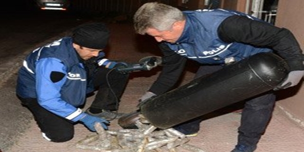 Aksaray'da LPG tankından 30 kilo esrar çıktı