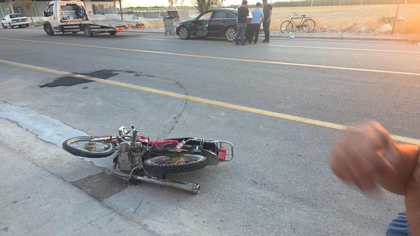 Aksaray’da otomobil ile motosiklet çarpıştı: 1 ağır yaralı