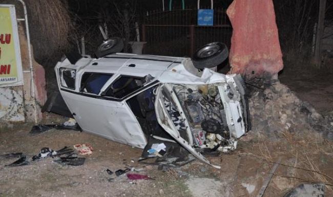 Aksaray'da otomobil takla attı: 7 yaralı